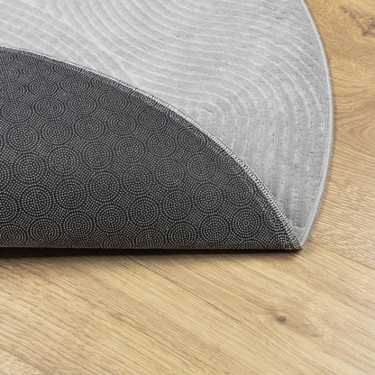 vidaXL Rug IZA Short Pile Scandinavian Look Grey Ø 80 cm