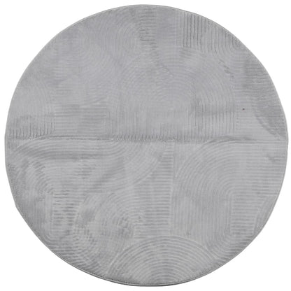 vidaXL Rug IZA Short Pile Scandinavian Look Grey Ø 100 cm