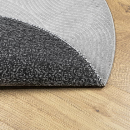 vidaXL Rug IZA Short Pile Scandinavian Look Grey Ø 100 cm