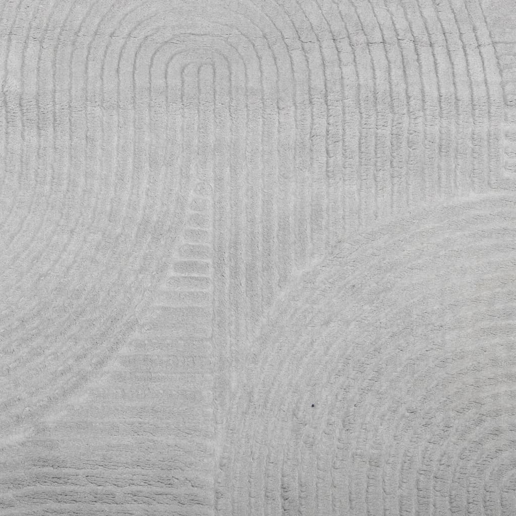 vidaXL Rug IZA Short Pile Scandinavian Look Grey Ø 100 cm