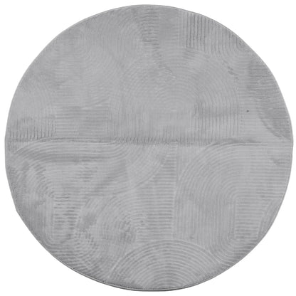 vidaXL Rug IZA Short Pile Scandinavian Look Grey Ø 160 cm