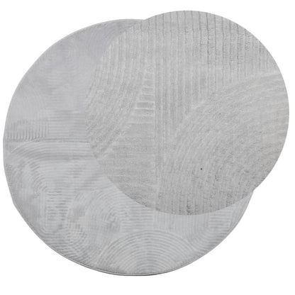 vidaXL Rug IZA Short Pile Scandinavian Look Grey Ø 160 cm