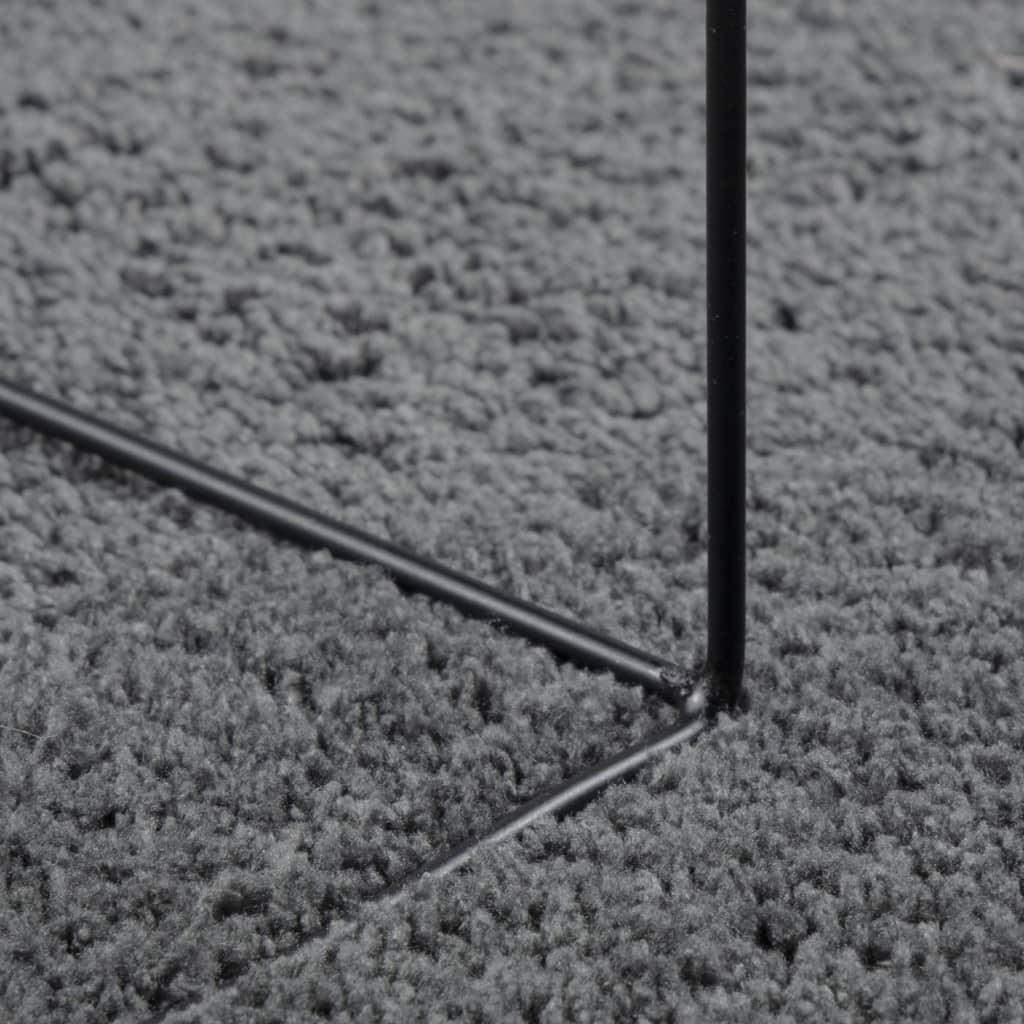 vidaXL Rug OVIEDO Short Pile Anthracite 120x120 cm