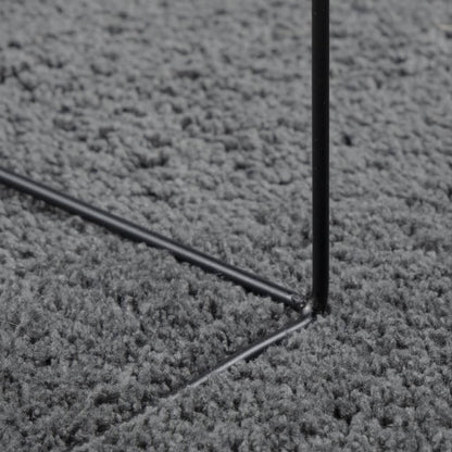vidaXL Rug OVIEDO Short Pile Anthracite 120x120 cm