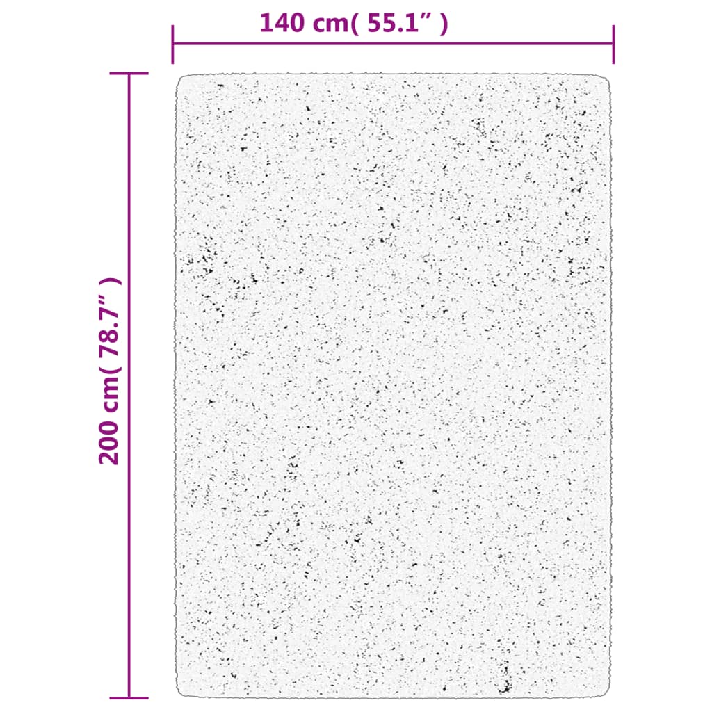 vidaXL Rug OVIEDO Short Pile Anthracite 140x200 cm