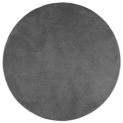 vidaXL Rug OVIEDO Short Pile Anthracite Ø 160 cm