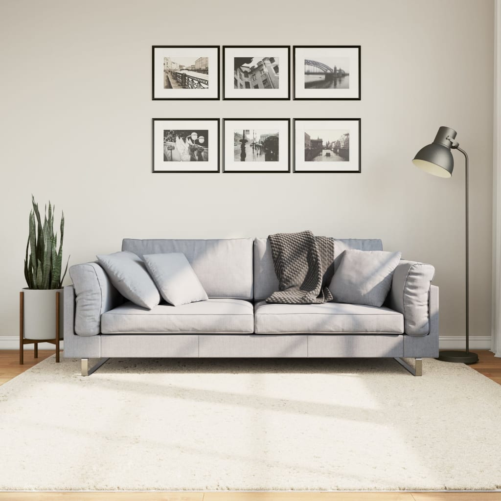 vidaXL Rug OVIEDO Short Pile Beige 200x200 cm