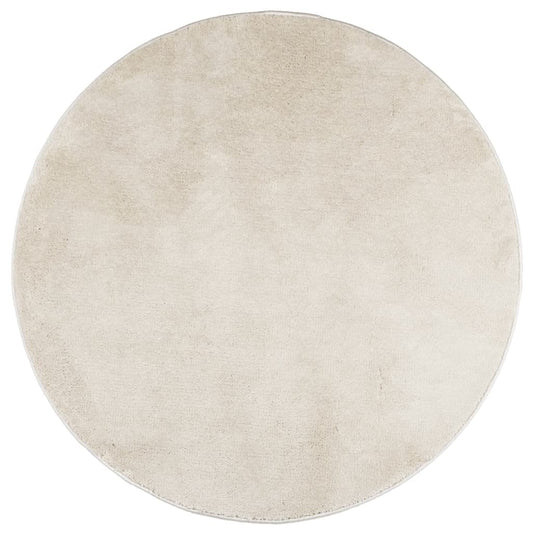 vidaXL Rug OVIEDO Short Pile Beige Ø 120 cm