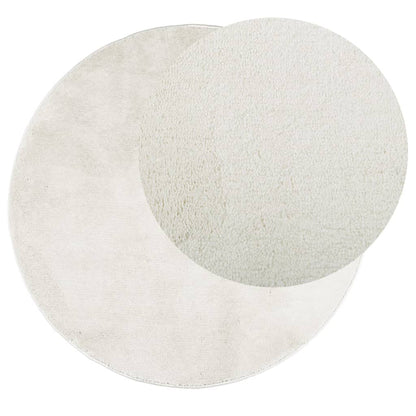 vidaXL Rug OVIEDO Short Pile Cream Ø 160 cm