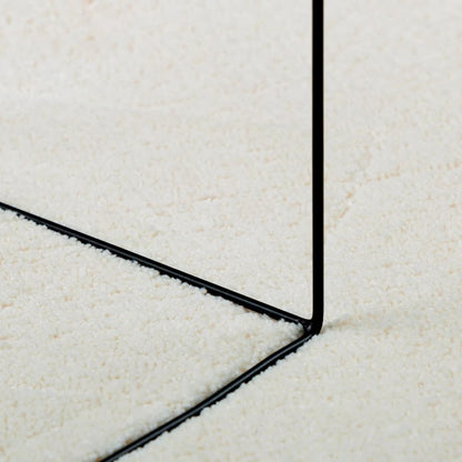 vidaXL Rug OVIEDO Short Pile Cream Ø 160 cm
