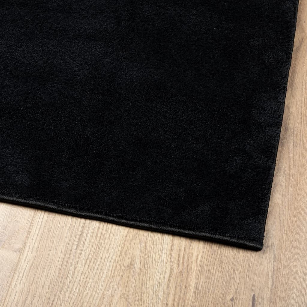vidaXL Rug OVIEDO Short Pile Black 120x120 cm