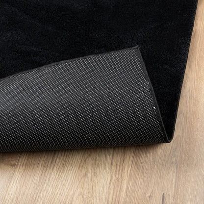 vidaXL Rug OVIEDO Short Pile Black 120x120 cm