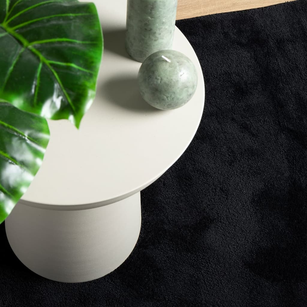 vidaXL Rug OVIEDO Short Pile Black 120x120 cm