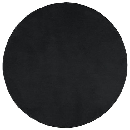 vidaXL Rug OVIEDO Short Pile Black Ø 120 cm
