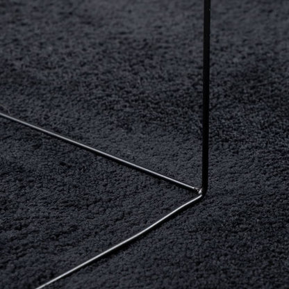 vidaXL Rug OVIEDO Short Pile Black Ø 120 cm