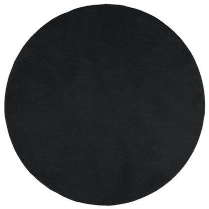 vidaXL Rug OVIEDO Short Pile Black Ø 160 cm