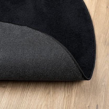 vidaXL Rug OVIEDO Short Pile Black Ø 160 cm
