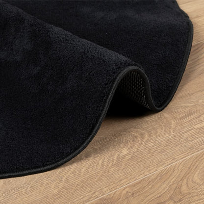 vidaXL Rug OVIEDO Short Pile Black Ø 160 cm