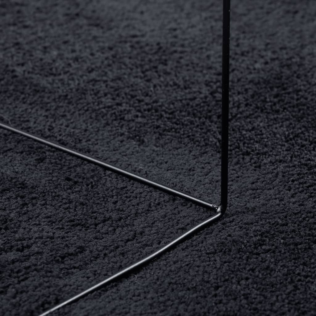 vidaXL Rug OVIEDO Short Pile Black Ø 160 cm