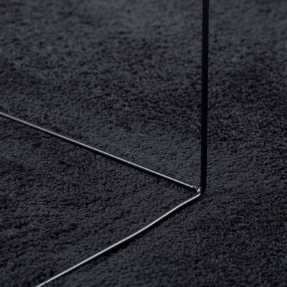 vidaXL Rug OVIEDO Short Pile Black Ø 160 cm