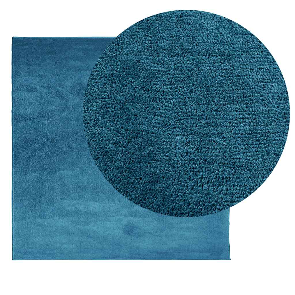 vidaXL Rug OVIEDO Short Pile Turquoise 240x240 cm