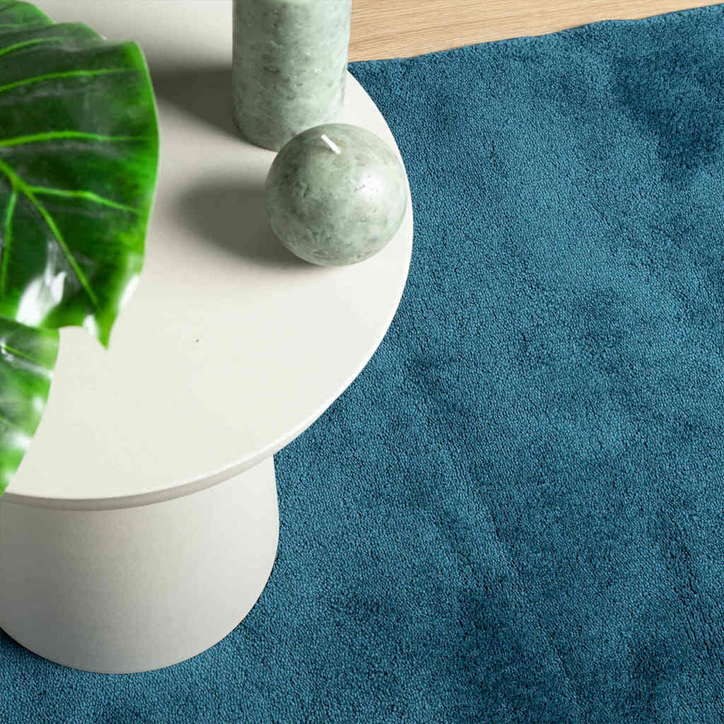vidaXL Rug OVIEDO Short Pile Turquoise 240x240 cm
