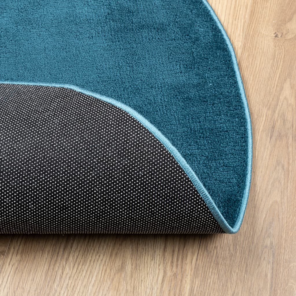 vidaXL Rug OVIEDO Short Pile Turquoise Ø 160 cm