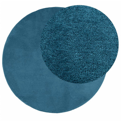 vidaXL Rug OVIEDO Short Pile Turquoise Ø 200 cm