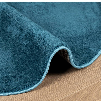 vidaXL Rug OVIEDO Short Pile Turquoise Ø 200 cm