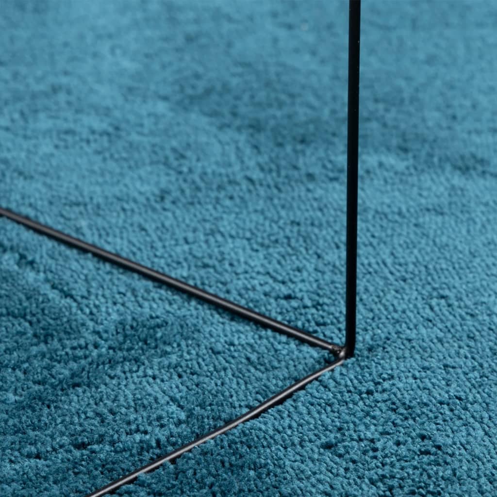 vidaXL Rug OVIEDO Short Pile Turquoise Ø 200 cm