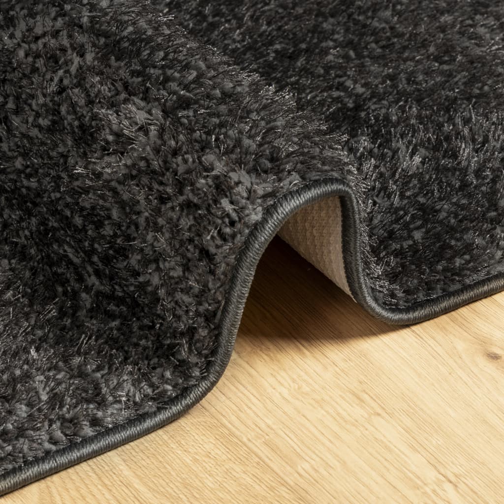 vidaXL Rug ISTAN High Pile Shiny Look Anthracite 100x200 cm