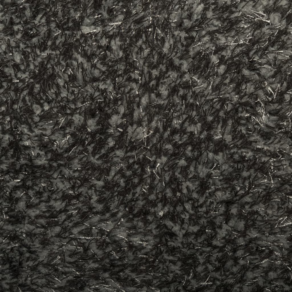 vidaXL Rug ISTAN High Pile Shiny Look Anthracite Ø 160 cm