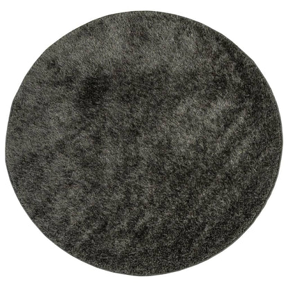 vidaXL Rug ISTAN High Pile Shiny Look Anthracite Ø 200 cm