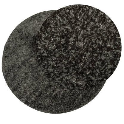 vidaXL Rug ISTAN High Pile Shiny Look Anthracite Ø 200 cm