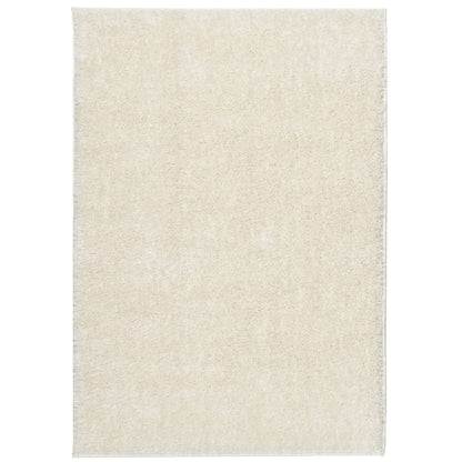 vidaXL Rug ISTAN High Pile Shiny Look Cream 120x170 cm