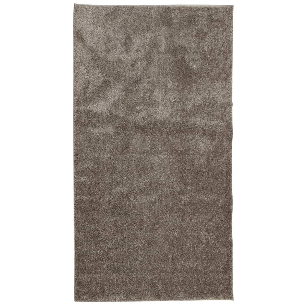 vidaXL Rug ISTAN High Pile Shiny Look Grey 80x150 cm