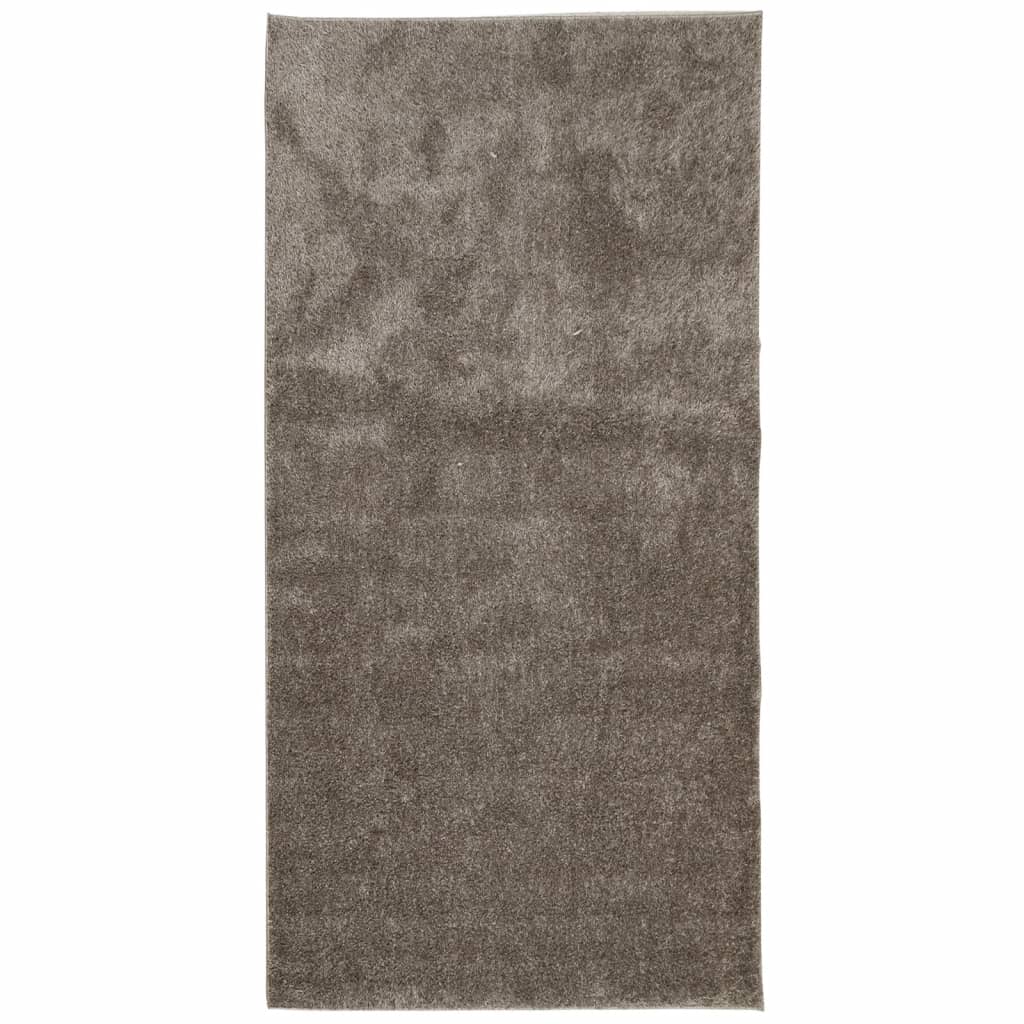 vidaXL Rug ISTAN High Pile Shiny Look Grey 100x200 cm