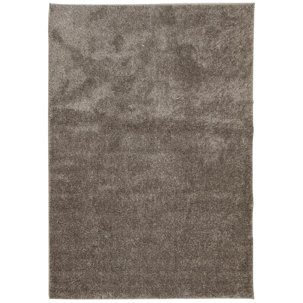 vidaXL Rug ISTAN High Pile Shiny Look Grey 160x230 cm