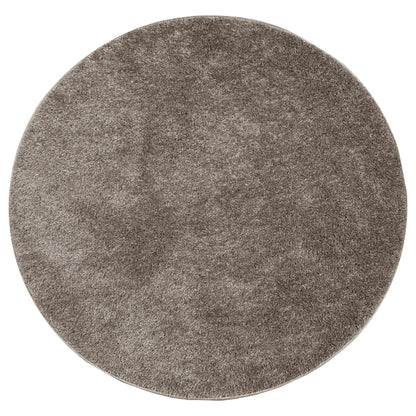 vidaXL Rug ISTAN High Pile Shiny Look Grey Ø 160 cm