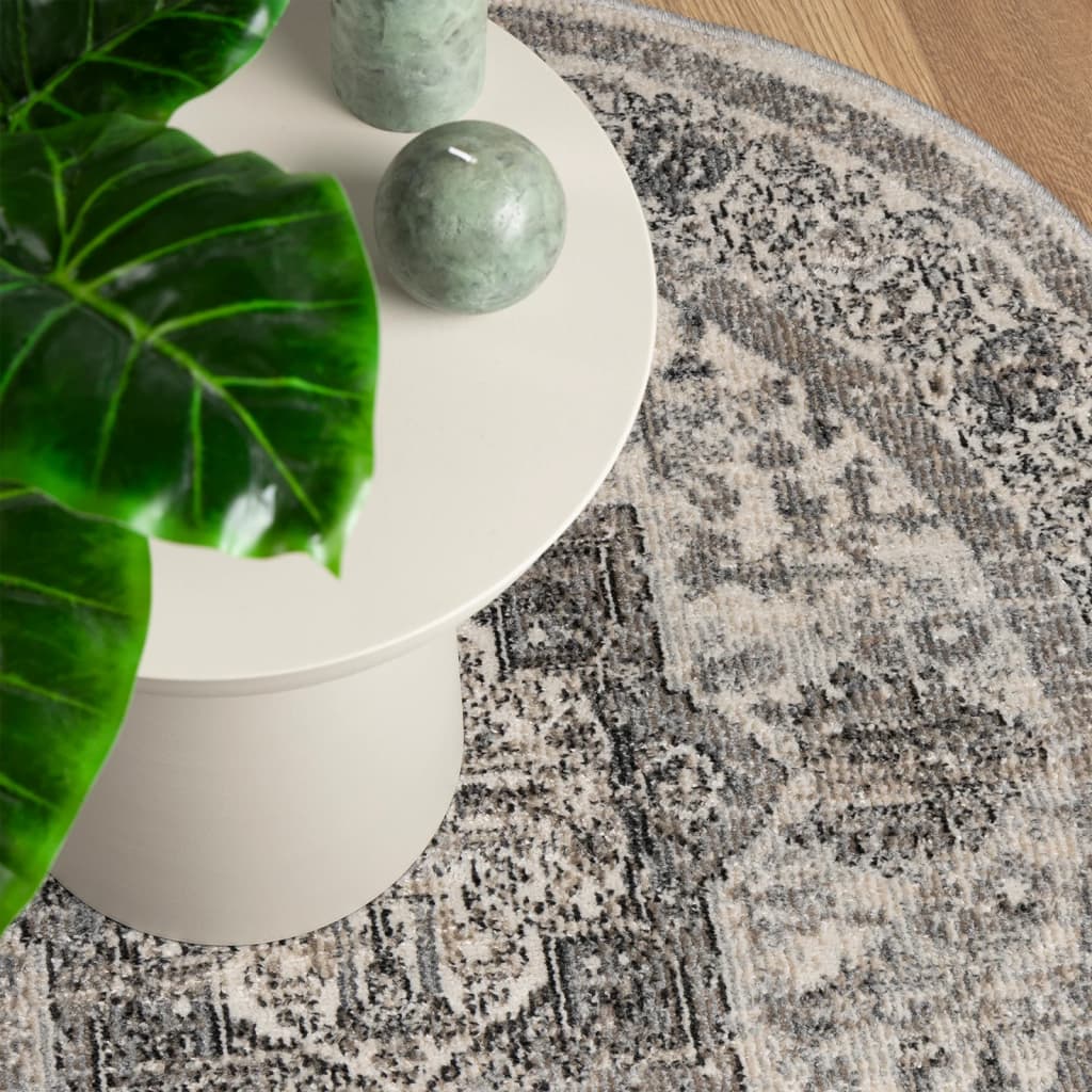 vidaXL Rug ARBIZU Indoor and Outdoor Vintage Design Ø 120 cm