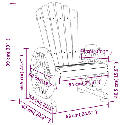 vidaXL Garden Adirondack Chairs 4 pcs Solid Wood Fir