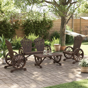 vidaXL 4 Piece Garden Lounge Set Solid Wood Fir