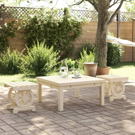 vidaXL Garden Footstools 2 pcs Solid Wood Fir
