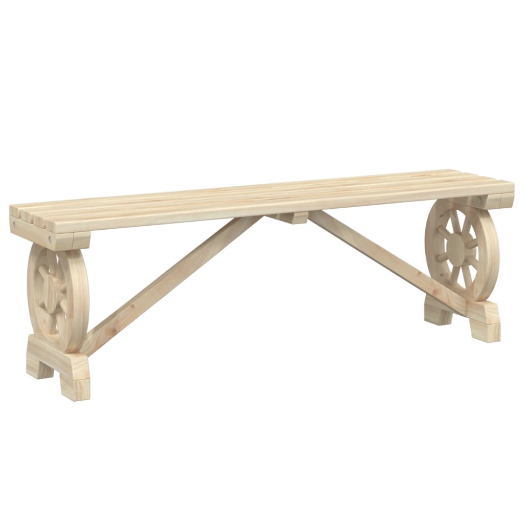 vidaXL Garden Benches 2 pcs Solid Wood Fir