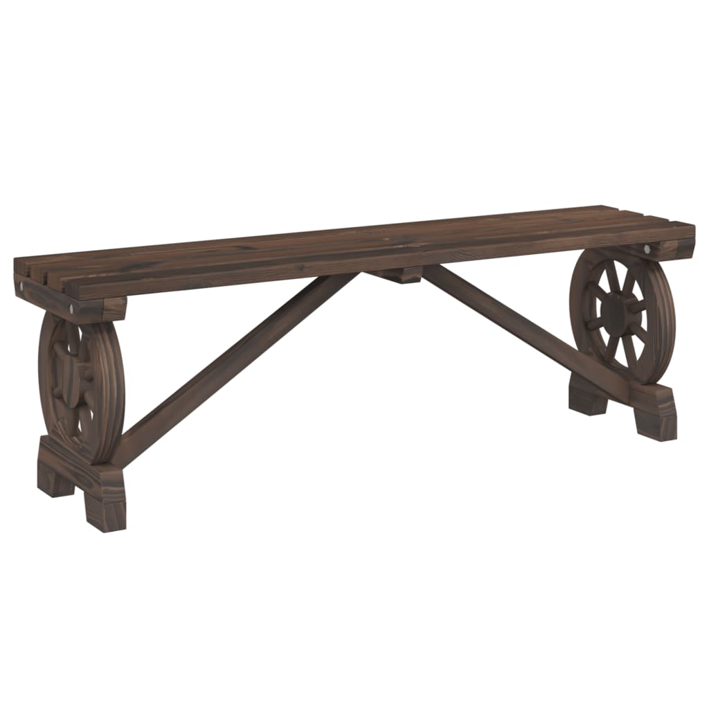 vidaXL Garden Dining Set | Burnt Wood | Solid Fir Wood | Medium | Durable
