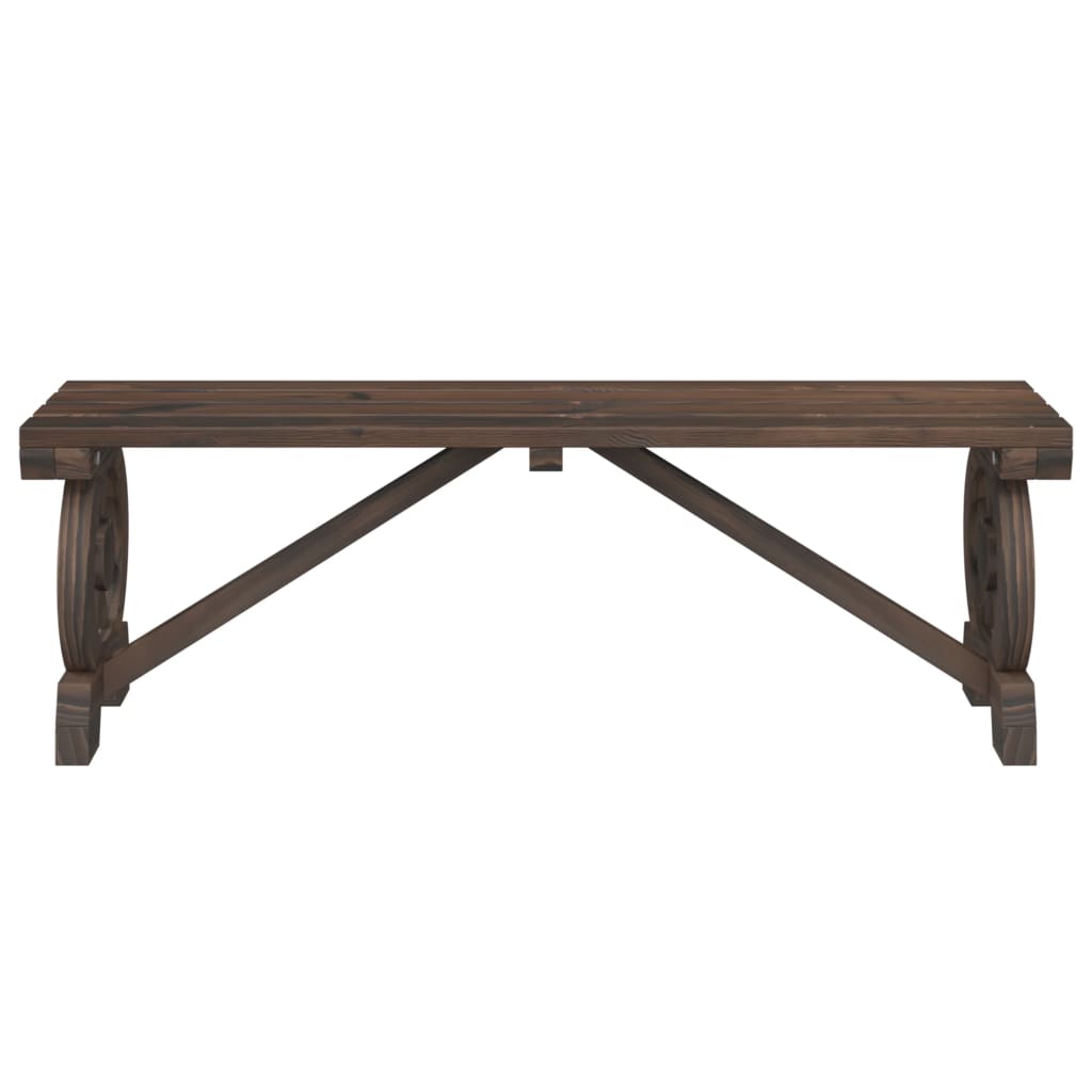 vidaXL Garden Dining Set | Burnt Wood | Solid Fir Wood | Medium | Durable