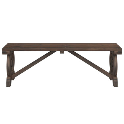 vidaXL Garden Dining Set | Burnt Wood | Solid Fir Wood | Medium | Durable