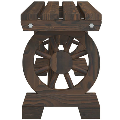 vidaXL Garden Dining Set | Burnt Wood | Solid Fir Wood | Medium | Durable