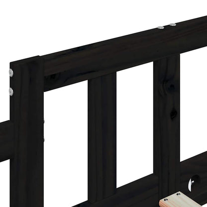 vidaXL Day Bed without Mattress Black 80x200 cm Solid Wood Pine
