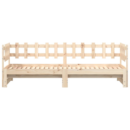 vidaXL Pull-out Day Bed without Mattress  2x(80x200) cm Solid Wood